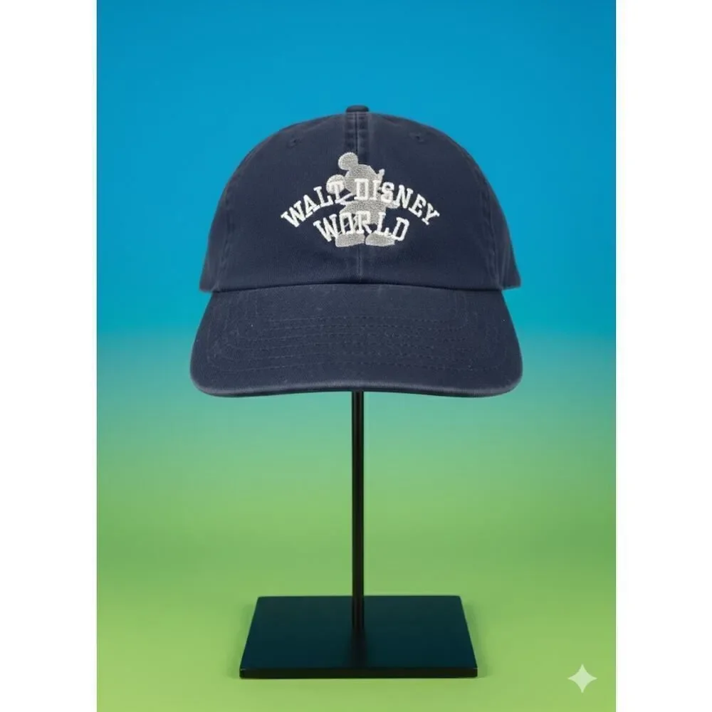 New Walt Disney World Kids Embroidered Navy Blue Cotton Cap Hat OS Mickey Mouse